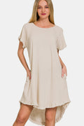 Boho Fringe High-Low Dress