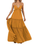 Sleeveless Boho-Inspired Bridesmaid Dress with Strappy Back